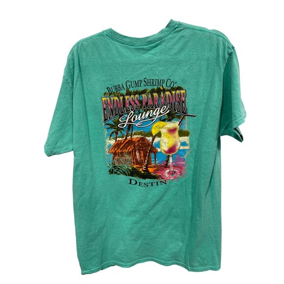 Gildan Bubba Gump Shrimp Co Graphic T Shirt Mens L Crew Short Sleeve Tee Green - Picture 1 of 5